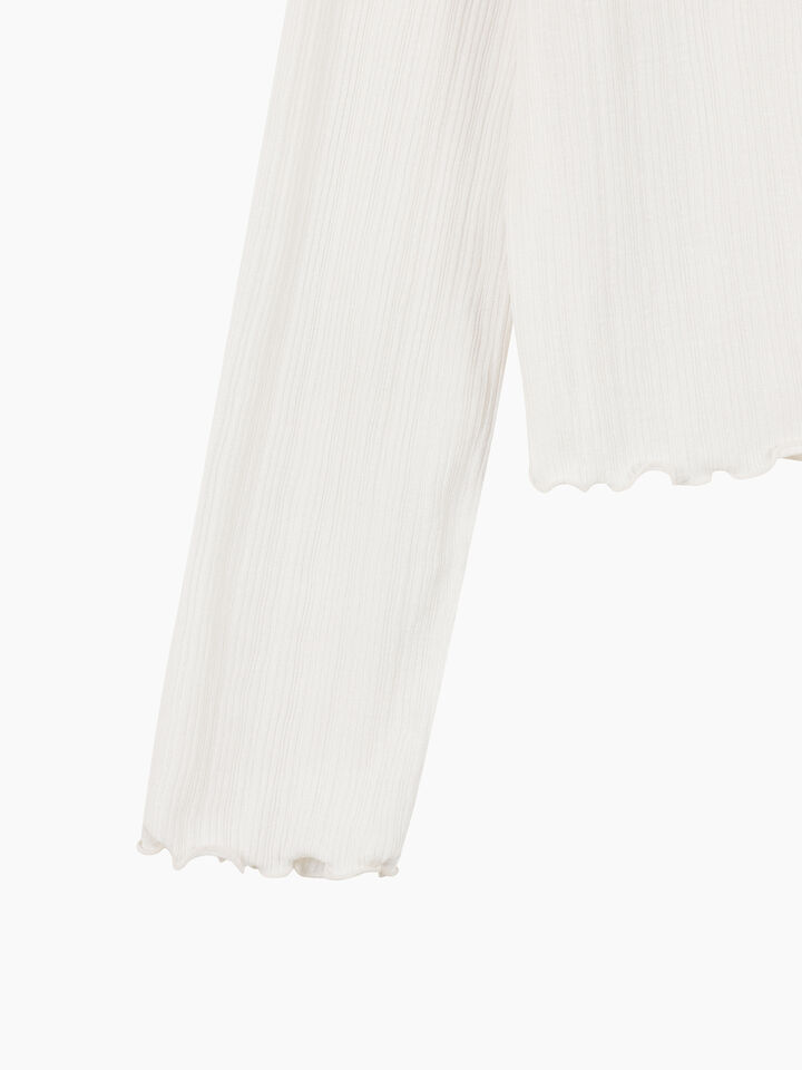 Cream white cardigan with laces - null - Λευκο Κρεμ | Sisley K image number 4